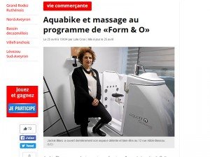 Aquabike et massage au programme de Form & O